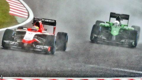 Marussia and Caterham at the Japanese Grand Prix