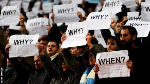 Coventry City fans protest against the club's move away from their Ricoh Arena home last season