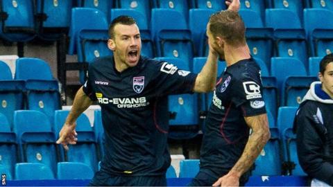 Paul Quinn celebrates scoring County's third
