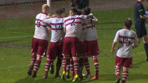 Highlights - Stirling Albion 2-2 Hurlford (aet 13-12 pens)
