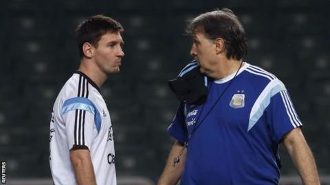 Lionel Messi and Gerardo Martino