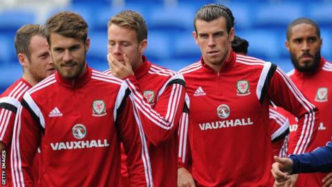 Wales' Aaron Ramsey and Gareth Bale