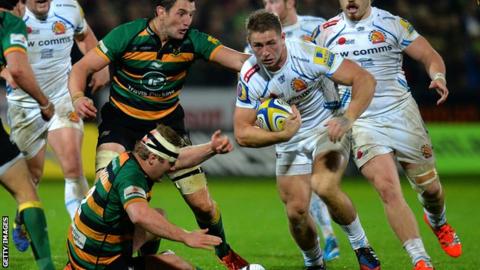 Exeter Chiefs centre Sam Hill