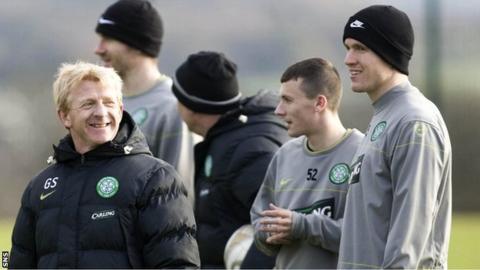 Gordon Strachan and Gary Caldwell at Celtic