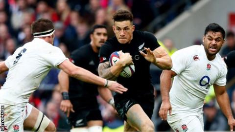 Sonny Bill Williams in action against England
