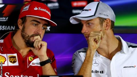 Fernando Alonso and Jenson Button