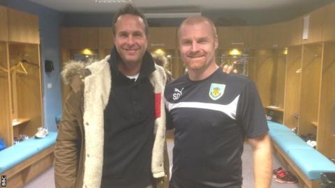 Former England cricket captain Michael Vaughan and Burnley manager Sean Dyche