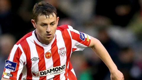 Danny Ventre in action for Derry City