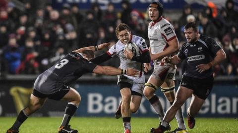 Ulster's Paddy Jackson in action against the Ospreys
