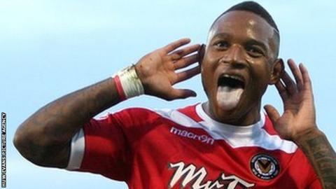 Newport County striker Aaron O'Connor
