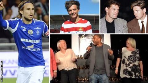 Kevin Walker, Louis Tomlinson, Glenn Hoddle and Chris Waddle and John Barnes