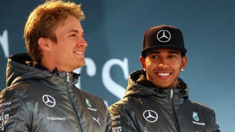 Nico Rosberg and Lewis Hamilton