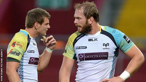 Ospreys and Wales pair Dan Biggar and Alun Wyn Jones