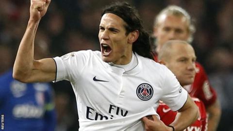 PSG striker Edison Cavani