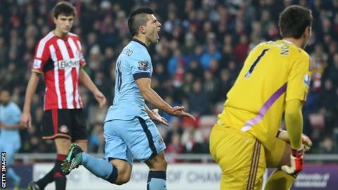 Manchester City forward Sergio Aguero