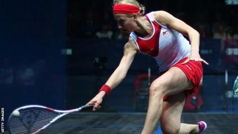 English squash player Alison Waters