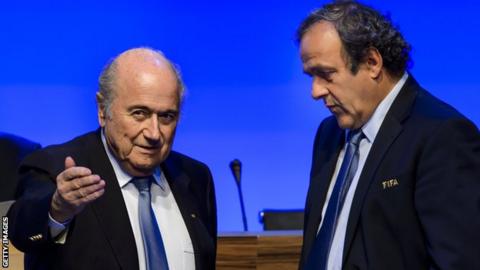 Fifa president Sepp Blatter (left) and Uefa president Michel Platini