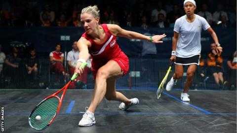 Laura Massaro and Nicol David