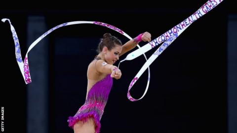 Frankie Jones capped a fine 2014 Commonwealth Games by winning gold for Wales in the individual ribbon event