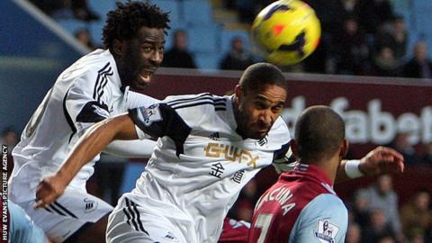 Wilfried Bony and Ashley Williams