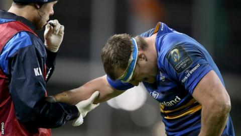 Rhys Ruddock looks in pain after sustaining the injury in Saturday's win over Harlequins