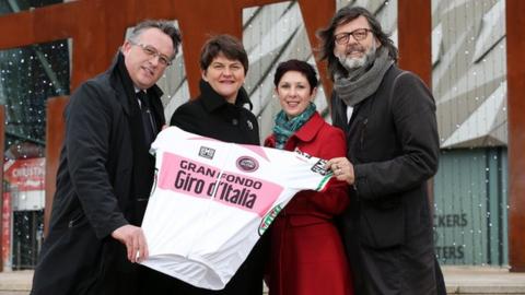 News that the Gran Fondo is to be held in Northern Ireland for the next three years was announced at the Titanic Building in Belfast.
