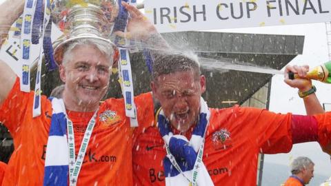 Glenavon beat Ballymena in the 2014 Irish Cup final