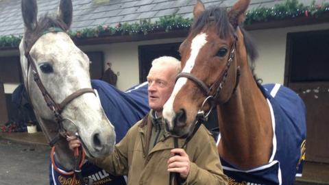 Willie Mullins with Champagne Fever & Faugheen
