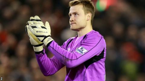Liverpool goalkeeper Simon Mignolet