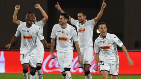 Entente Setif players celebrating