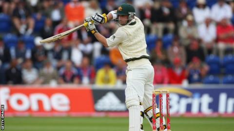 Phillip Hughes made 36 runs for Australia in Cardiff in what was his first Ashes Test