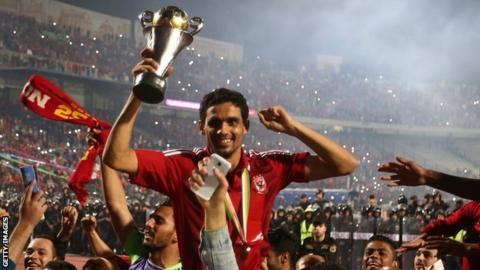 Al Ahly celebrate winning the Confederation Cup