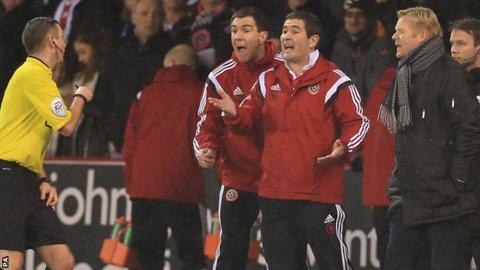 Chris Morgan and Nigel Clough