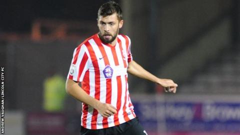 Lincoln City midfielder Karl Ledsham
