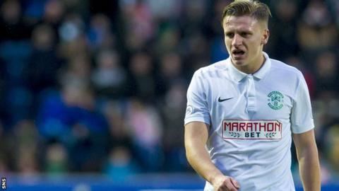 Hibernian striker Jason Cummings