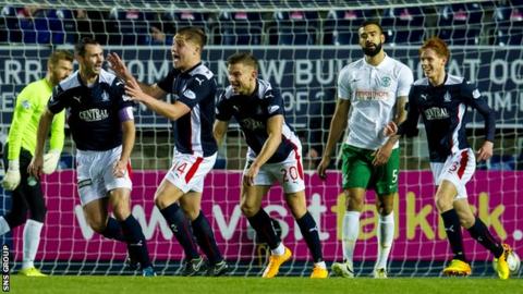 Falkirk beat Hibs 1-0 with a stoppage-time goal in December