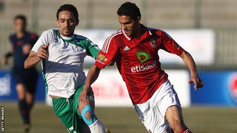 Rival Egyptian teams Al Ahly and Al Masry face each other