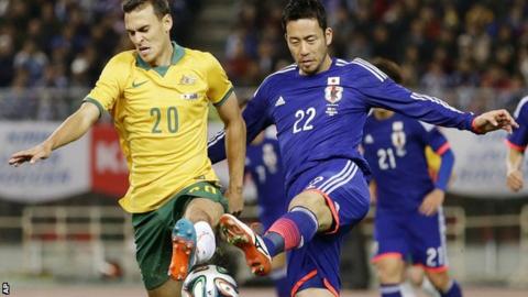 Maya Yoshida (right) in action for Japan against Australia