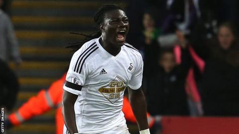 Bafetimbi Gomis joined Swansea on a free transfer in June 2014 from Lyon