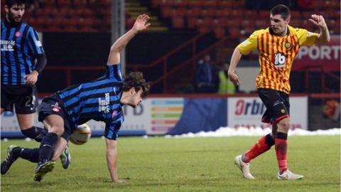 Kris Doolan scores for Partick Thistle against Hamilton Academical