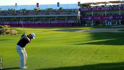 Branden Grace in final-round action at Doha