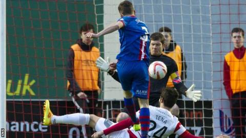Graeme Shinnie's shot was deflected into the net for the opening goal for Inverness.