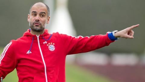 Bayern Munich coach Pep Guardiola
