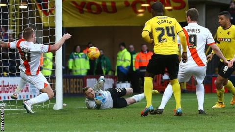 Blackpool concede at Watford