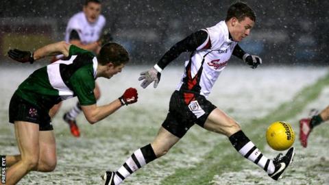 Sligo's Eunan Doherty attempts to burst away from Queen's player Sean Warnock two weeks ago