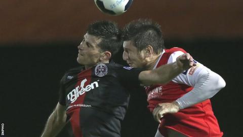 Ken Oman (left) started his League of Ireland career with Bohemians