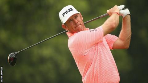 Lee Westwood in second-round action at the Malaysian Open