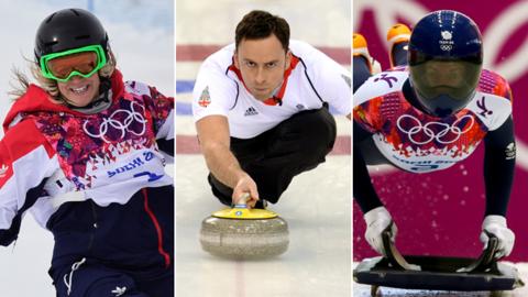 Jenny Jones, David Murdoch and Lizzy Yarnold