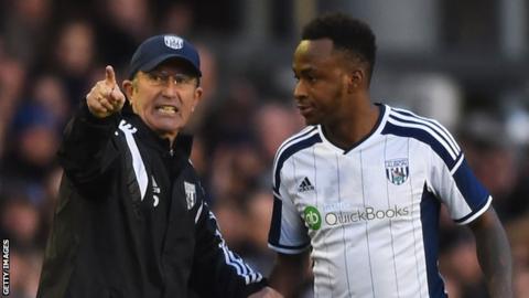 Tony Pulis (left) and Saido Berahino (right)