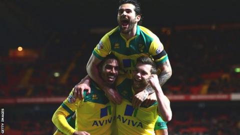Lewis Grabban, Bradley Johnson and Jonny Howson